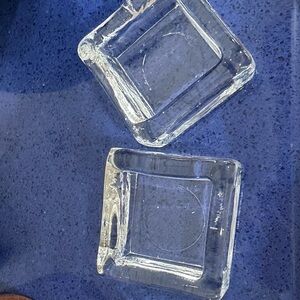 Clear Glass Square Coasters